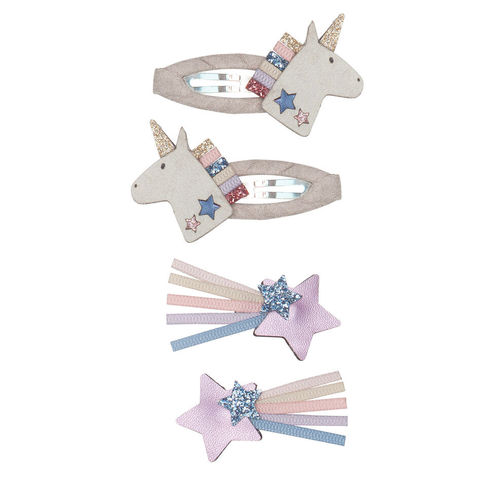 Mimi and Lula Clic Clac Hair Clips - Unicorn Pack of 4
