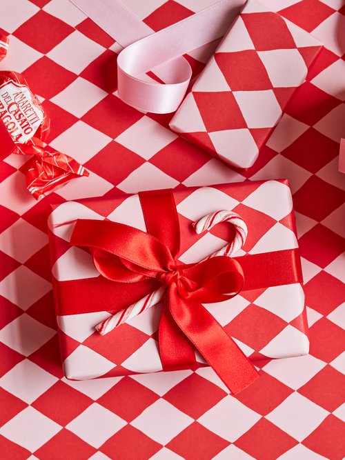 Red Harlequin Wrapping Paper