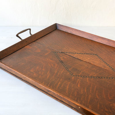 Vintage Handled Tray - Design 4 - Oak inlay