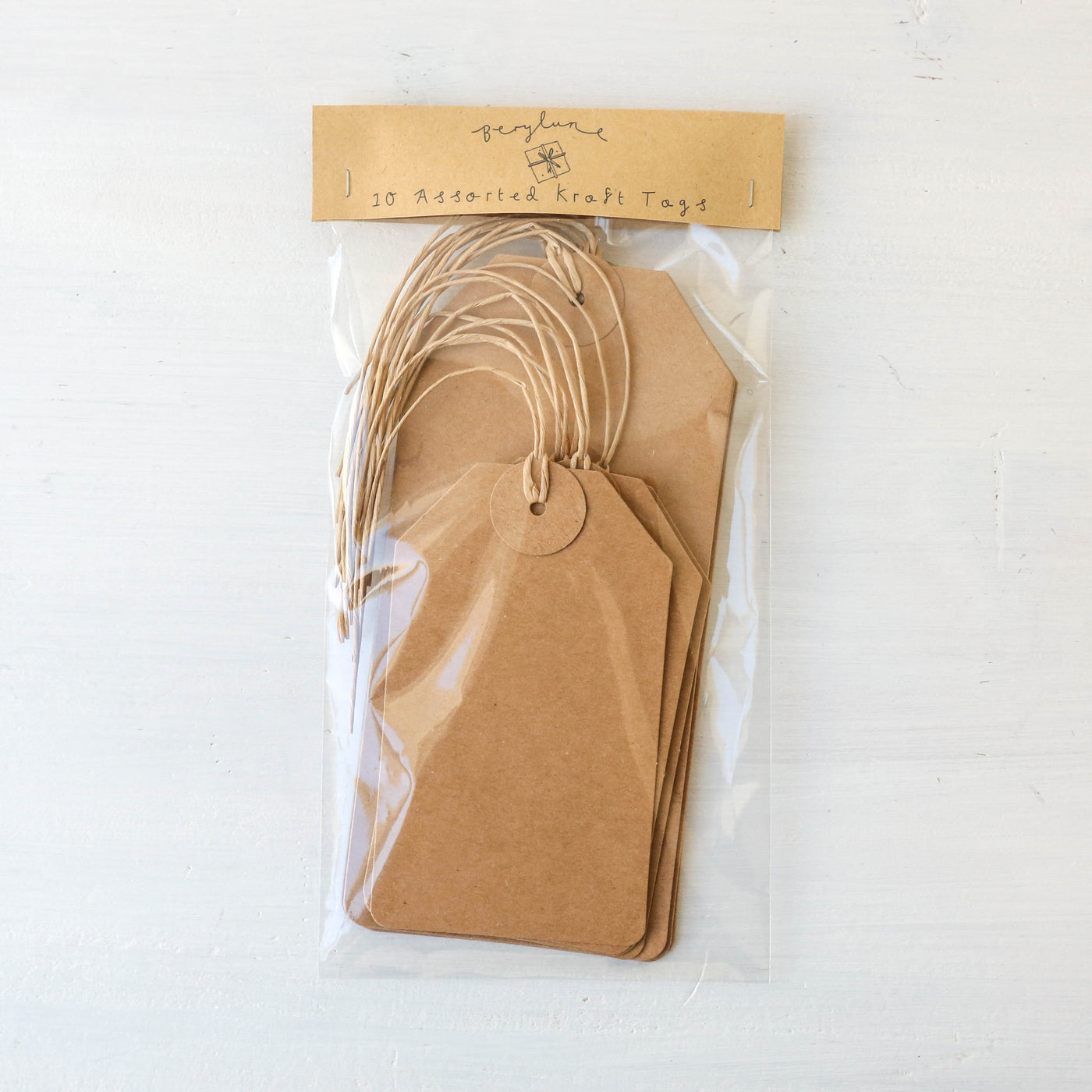 Pack of 10 Assorted Large Kraft Tags