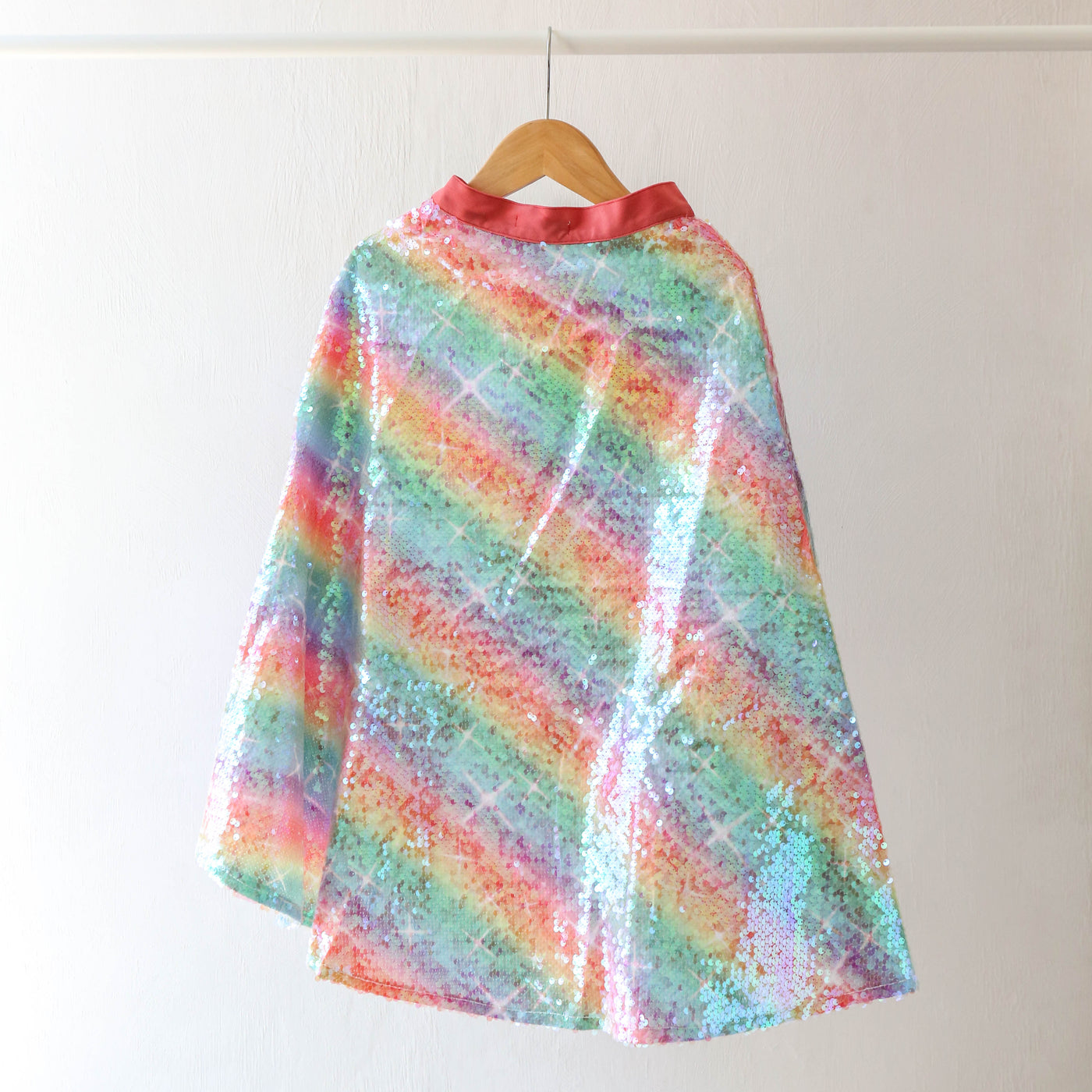 Rainbow Dress Up Cape with Multicoloured Sequins