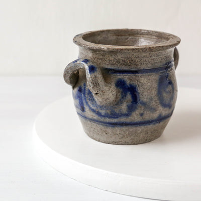 Vintage Stoneware Blue Tone Pot - Batch A - Number 2