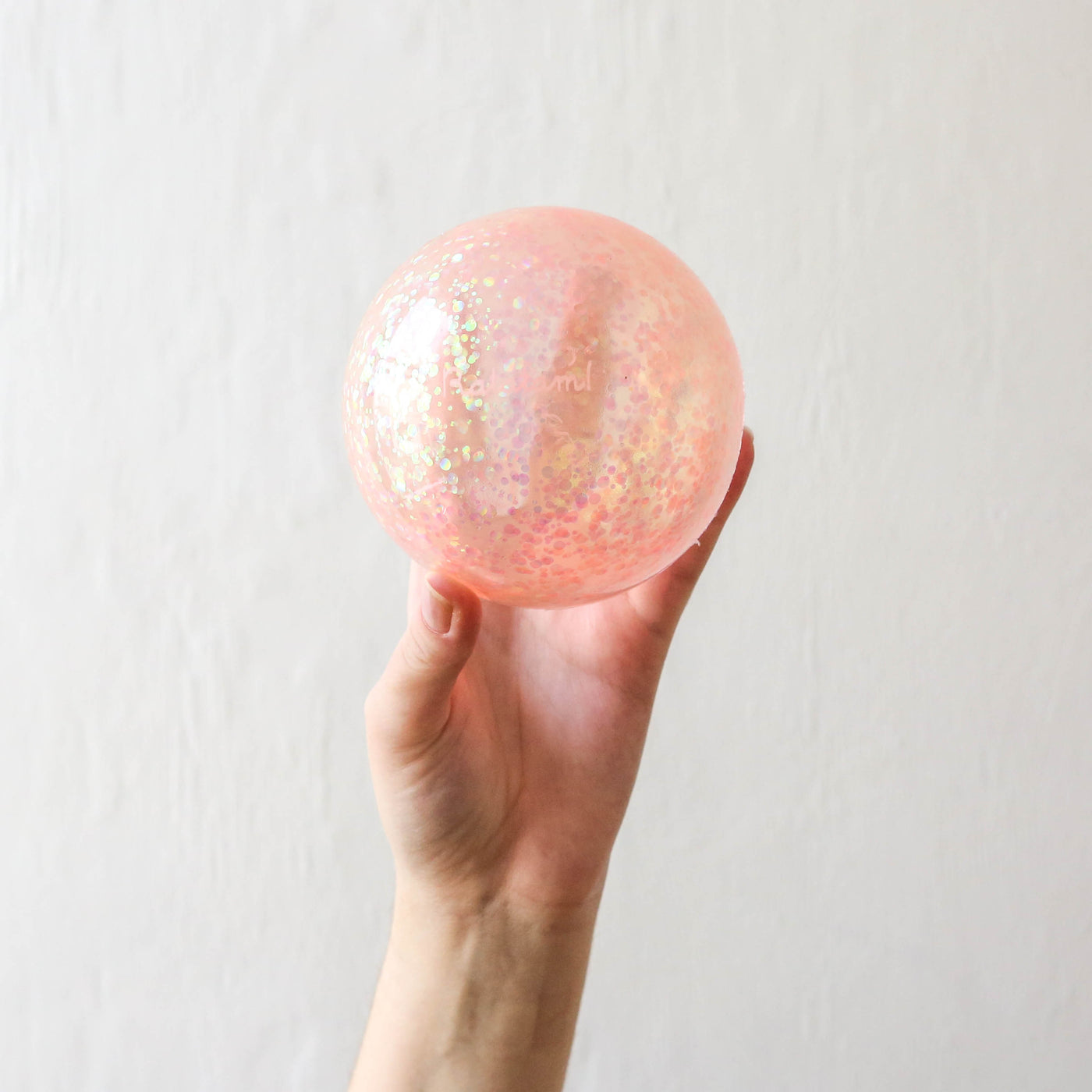 Small 'Balloon' Ball - Rose Glitter Bubble