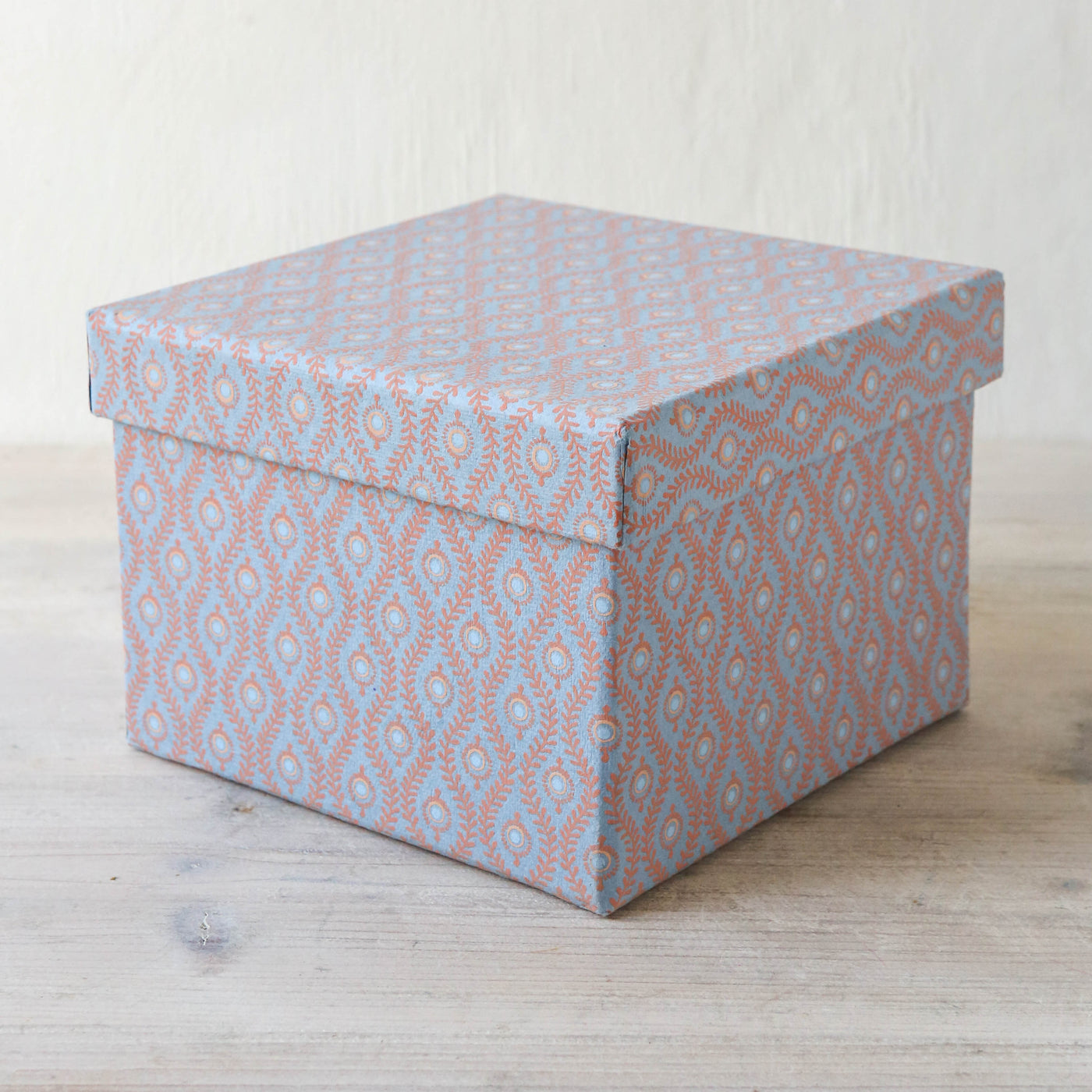 Cubic Covered Storage Box in Lulu Sky - Large
