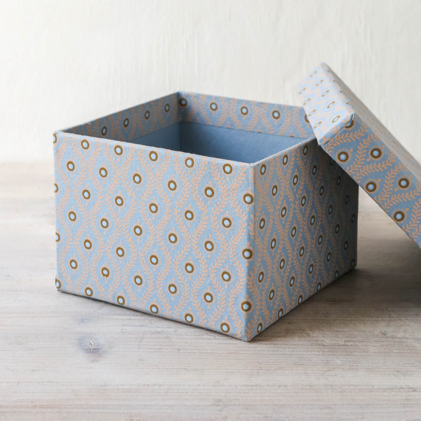 Cubic Covered Storage Box in Lulu Sky - Small