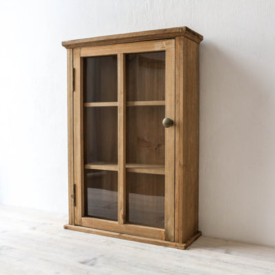 Halden Fir Wood Glazed Cabinet - Local Collection Only