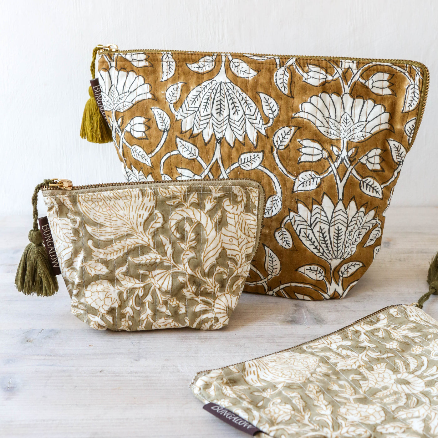 Block Printed Cosmetic Pouch