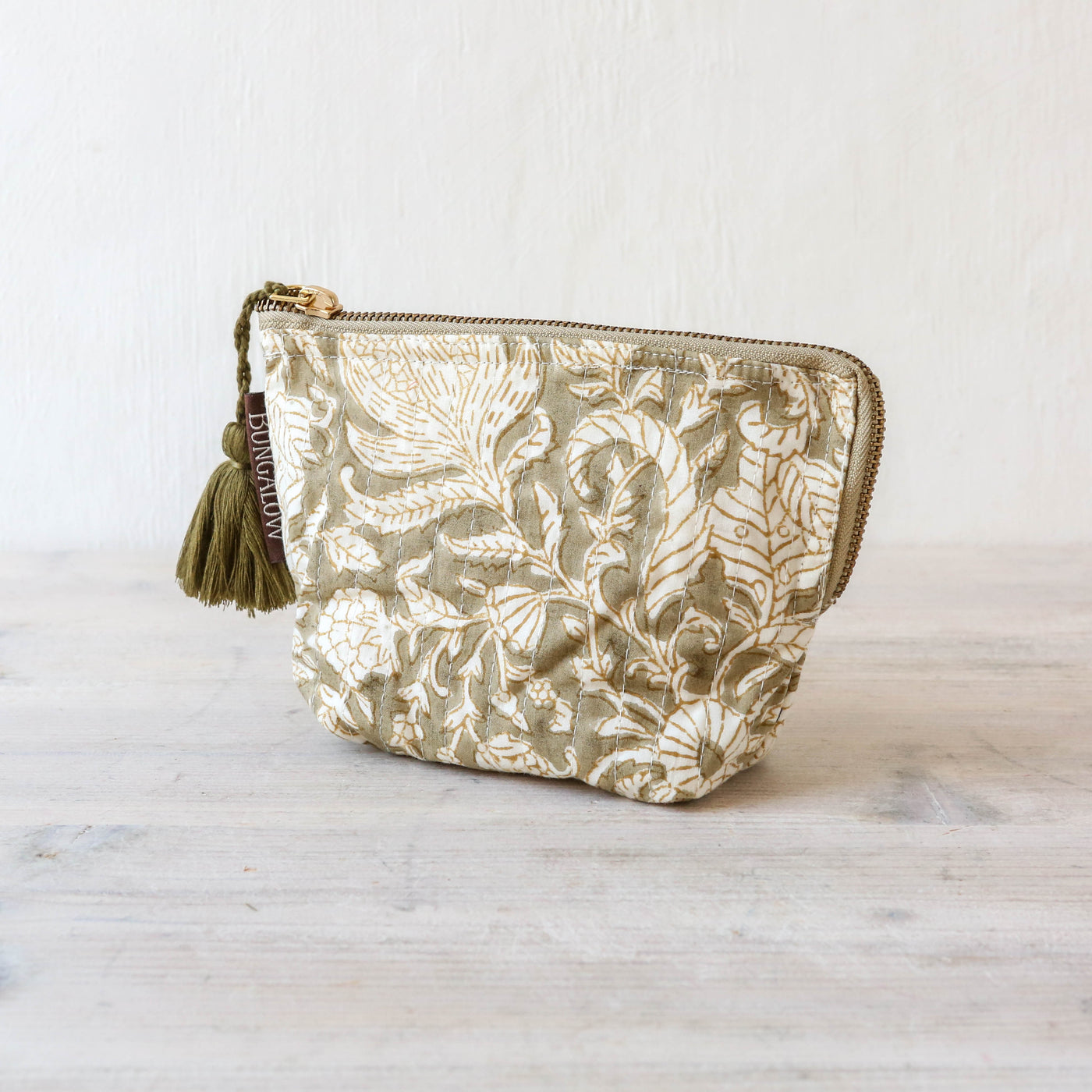 Block Printed Cosmetic Pouch