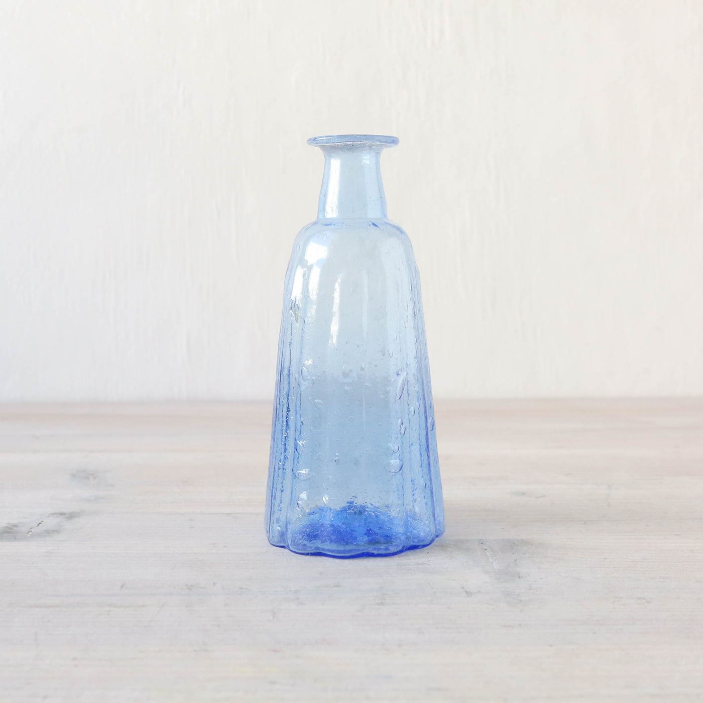 13cm Recycled Glass Shaped Vase - Lapis