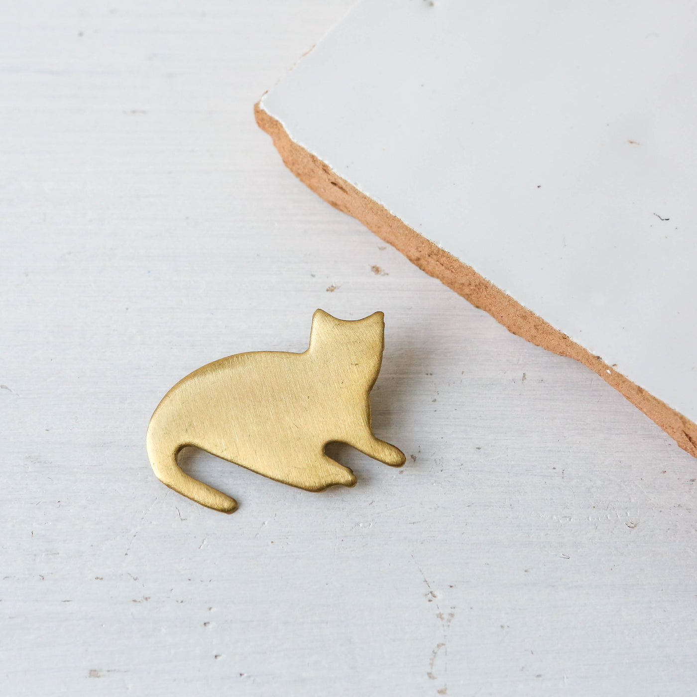 Brass Brooch - Trixie the Cat