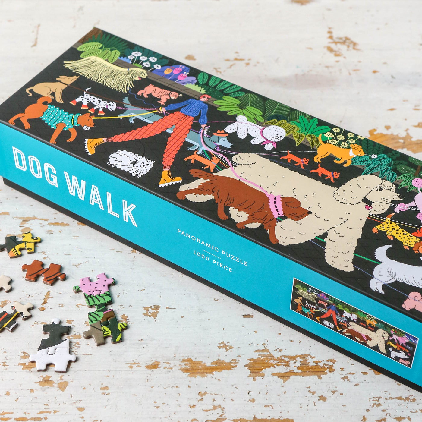 Dog Walk 1000 Piece Panoramic Puzzle