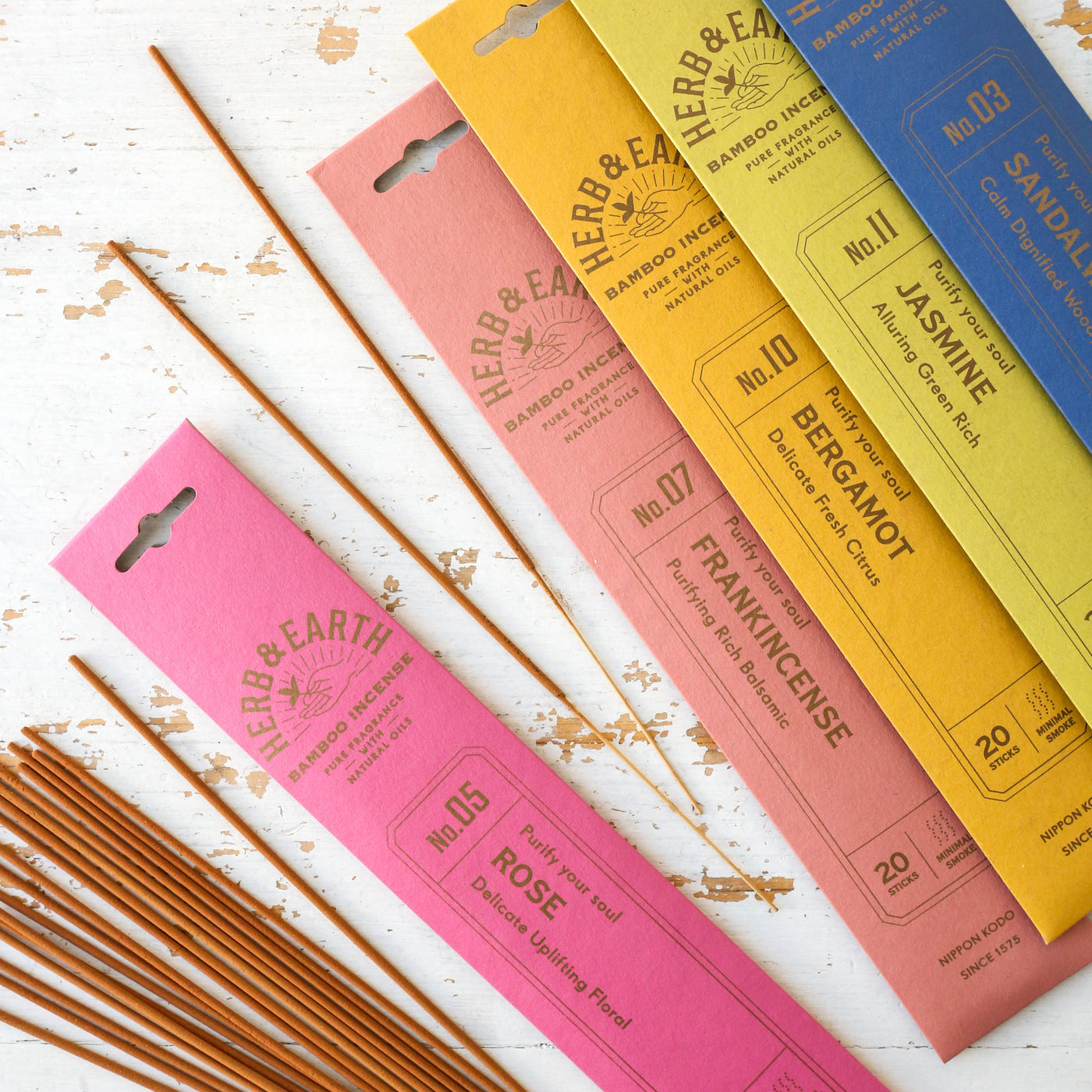 Herb & Earth Bamboo Incense Sticks - 20 Pack