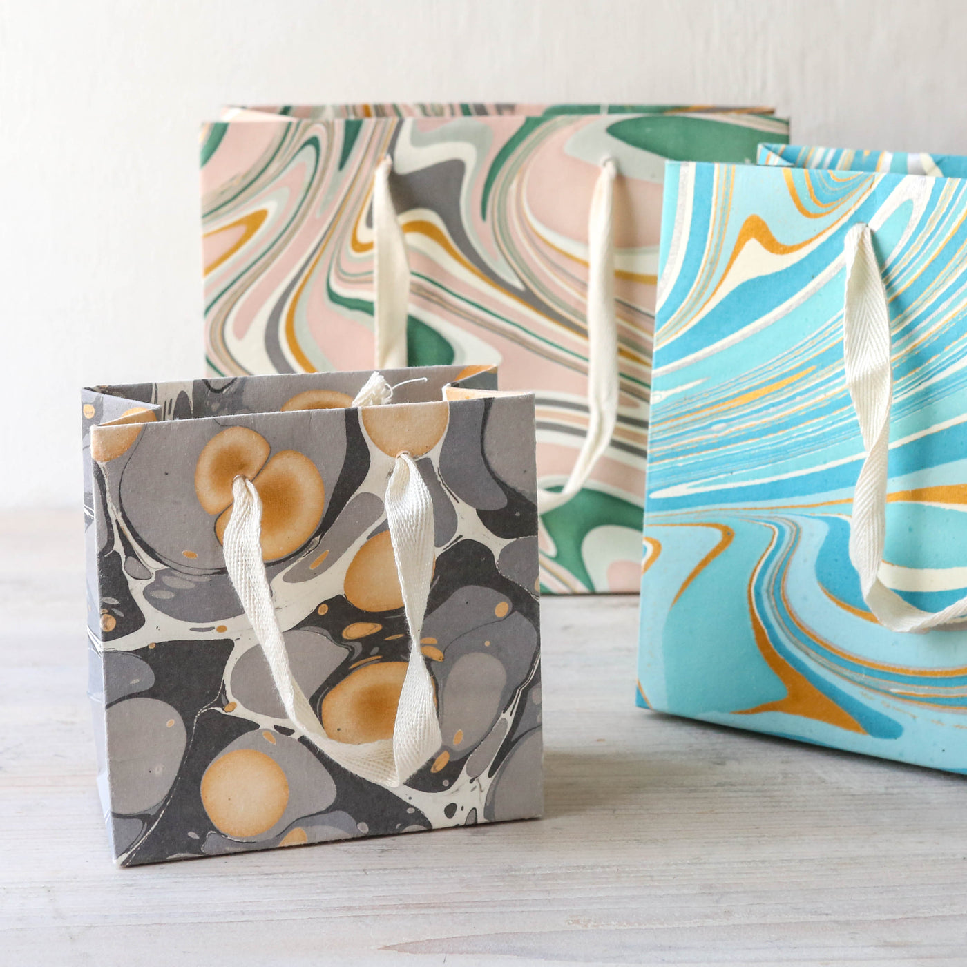 Hand Marbled Paper Gift Bag