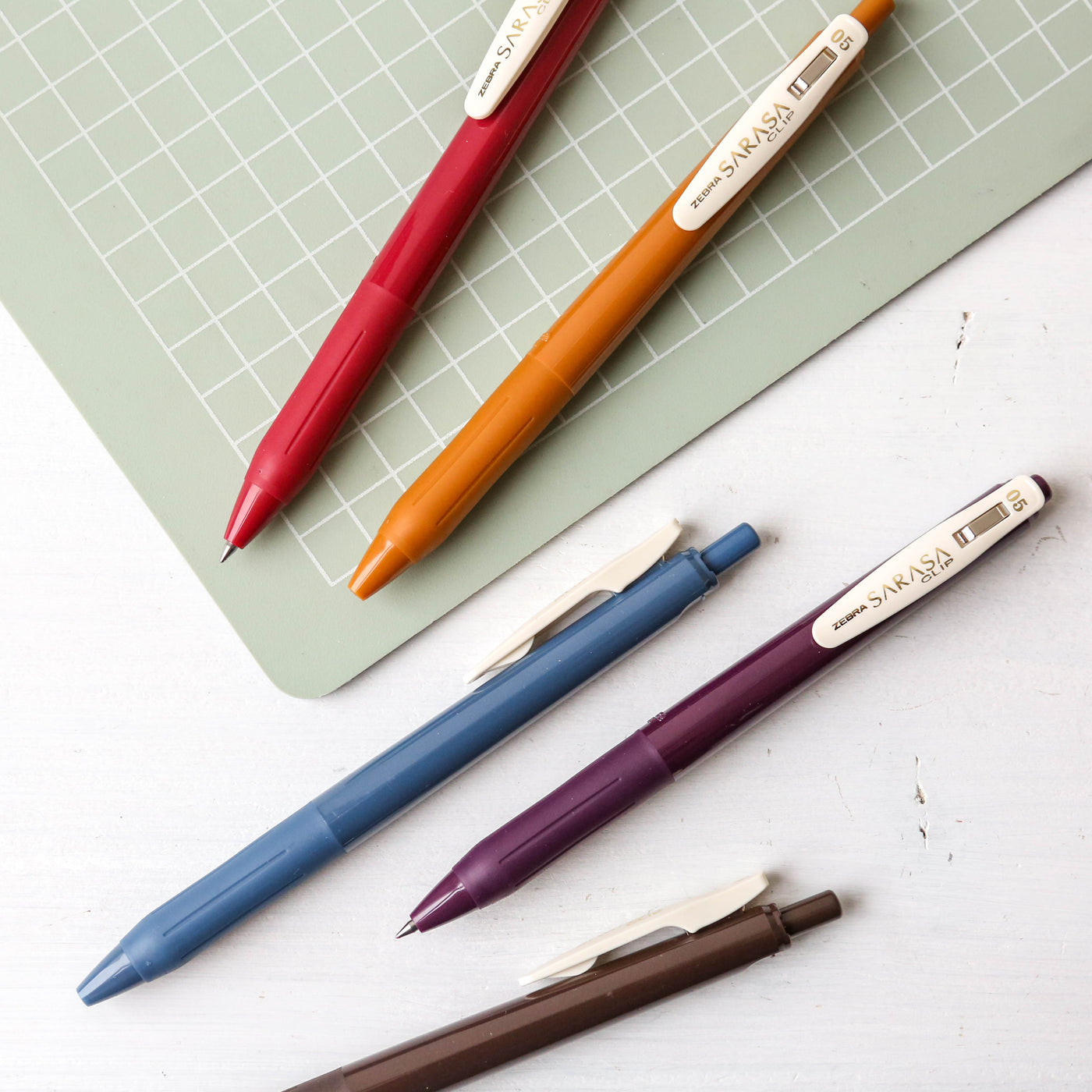 Zebra Sarasa Clip 0.5mm Gel Ink Pen in Vintage Colours