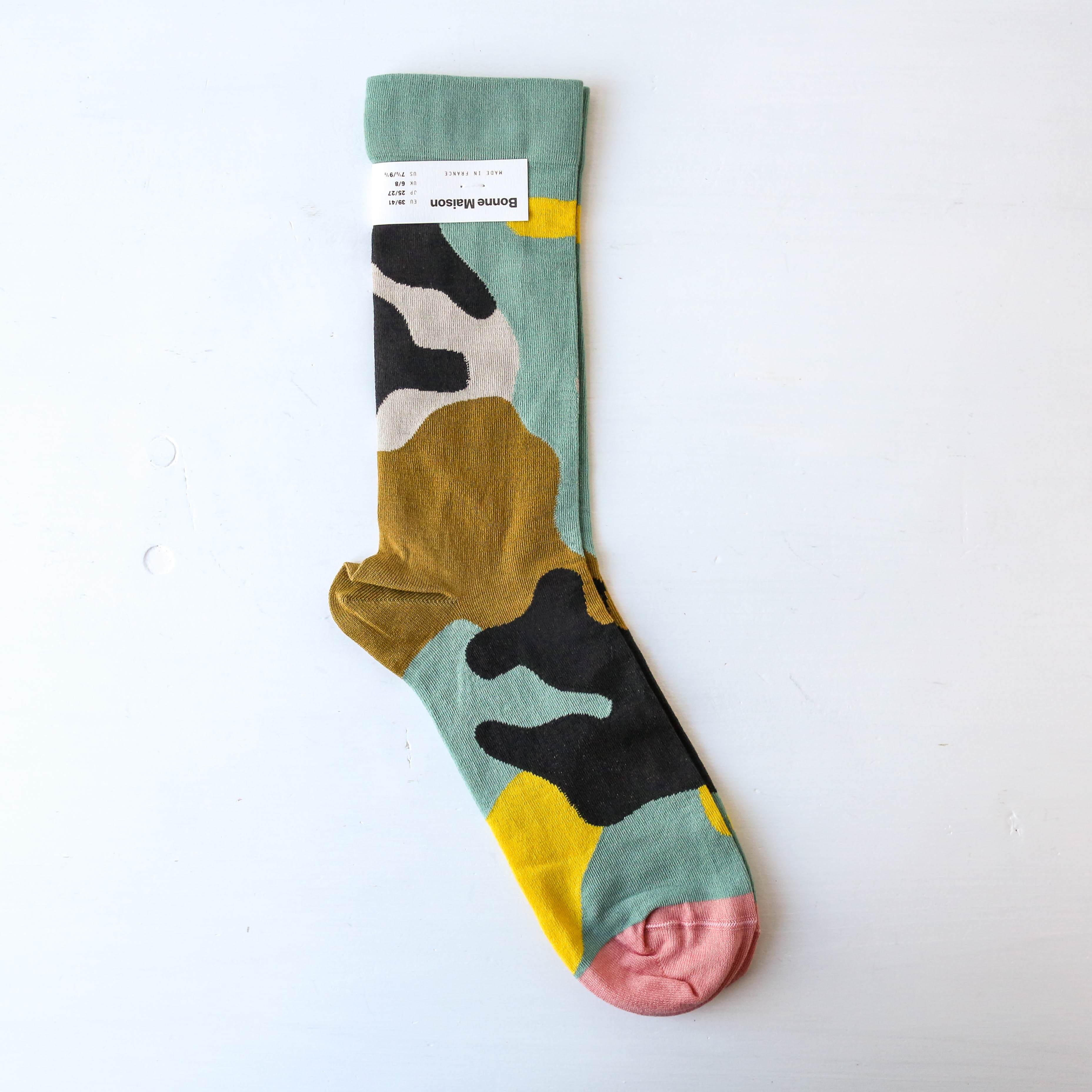 Bonne Maison Calf Length Socks in Pueblo/ Sepia | Santa Fe Dry Goods Bonne Maison Calf Length Socks in Pueblo/ Sepia | Santa Fe Dry Goods