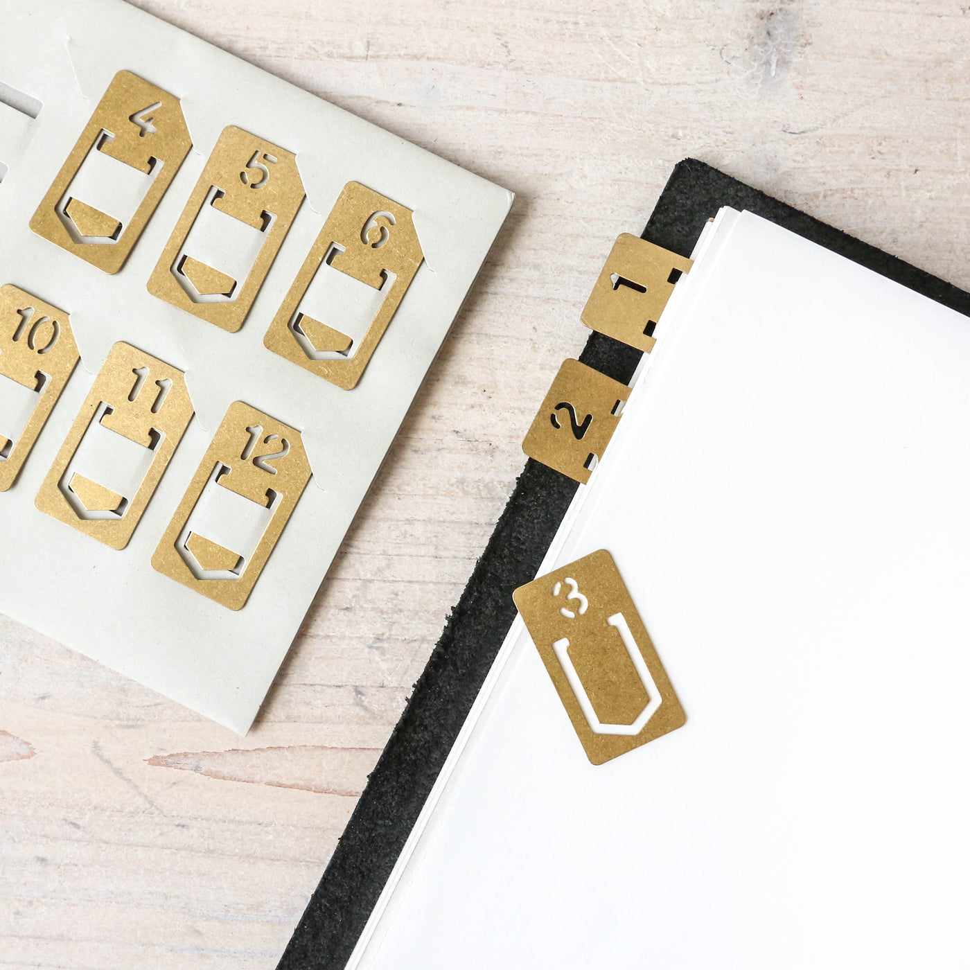 TRAVELER'S COMPANY BRASS Number Clips