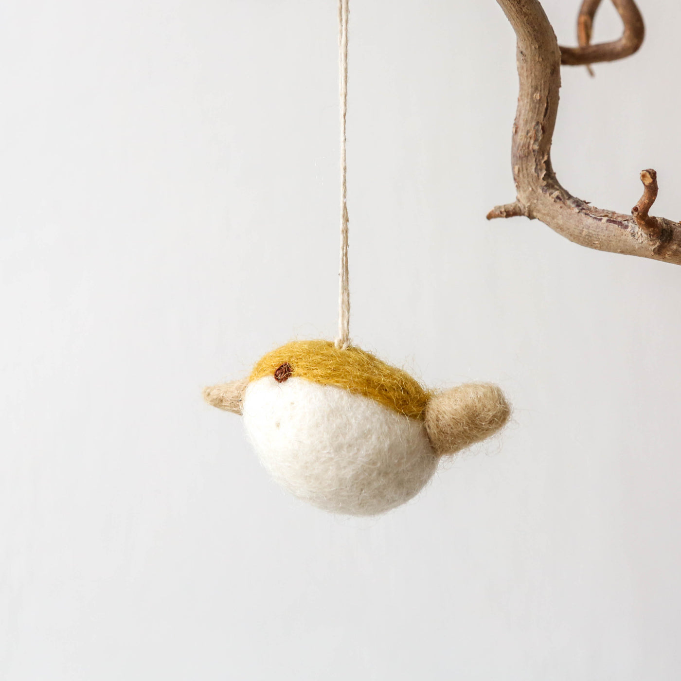 Mini Two Tone Felt Spring Bird Hanging Decoration