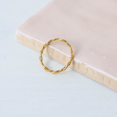 Stackable Braided Ring - Gold