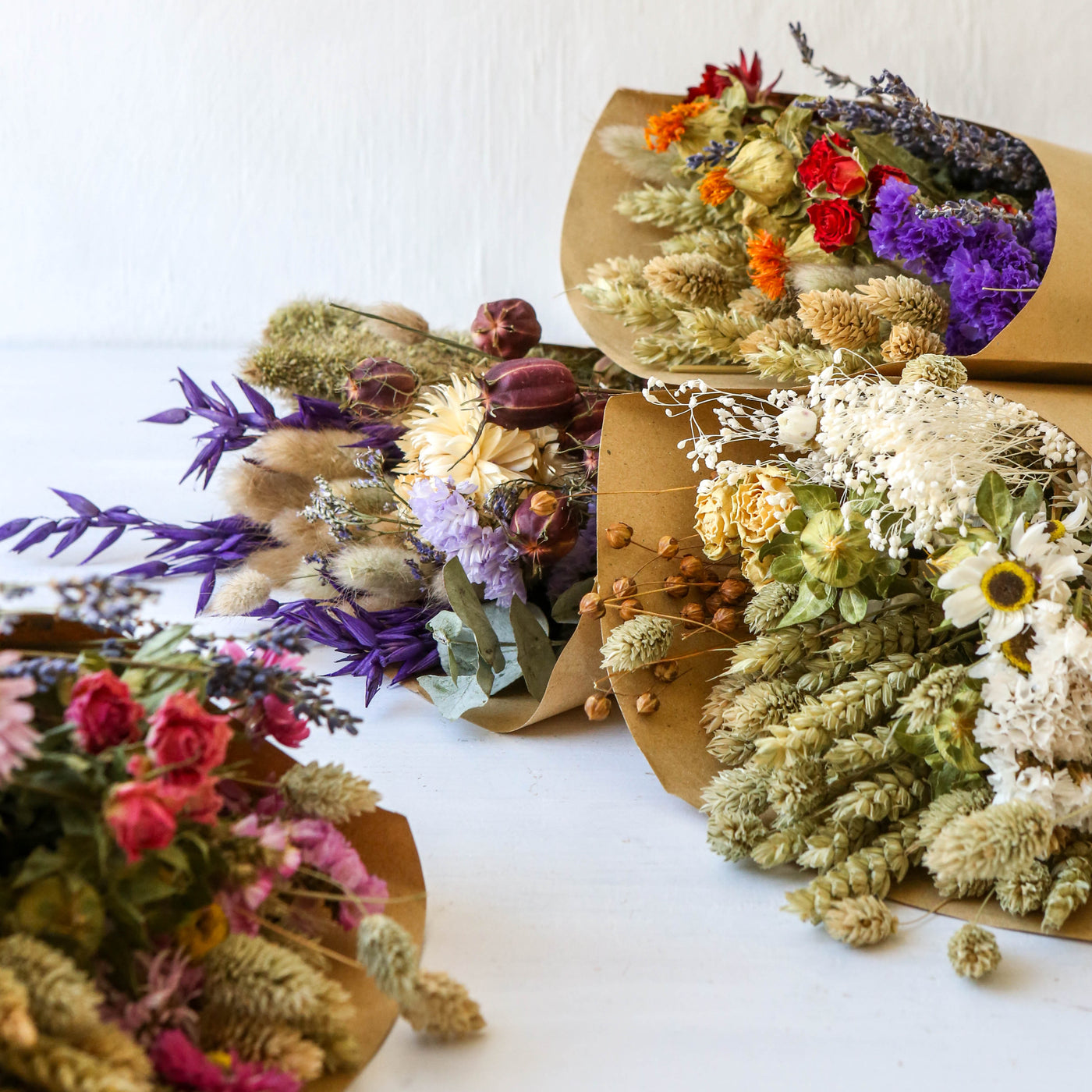 Small Dried Flower Bouquet - Peaches