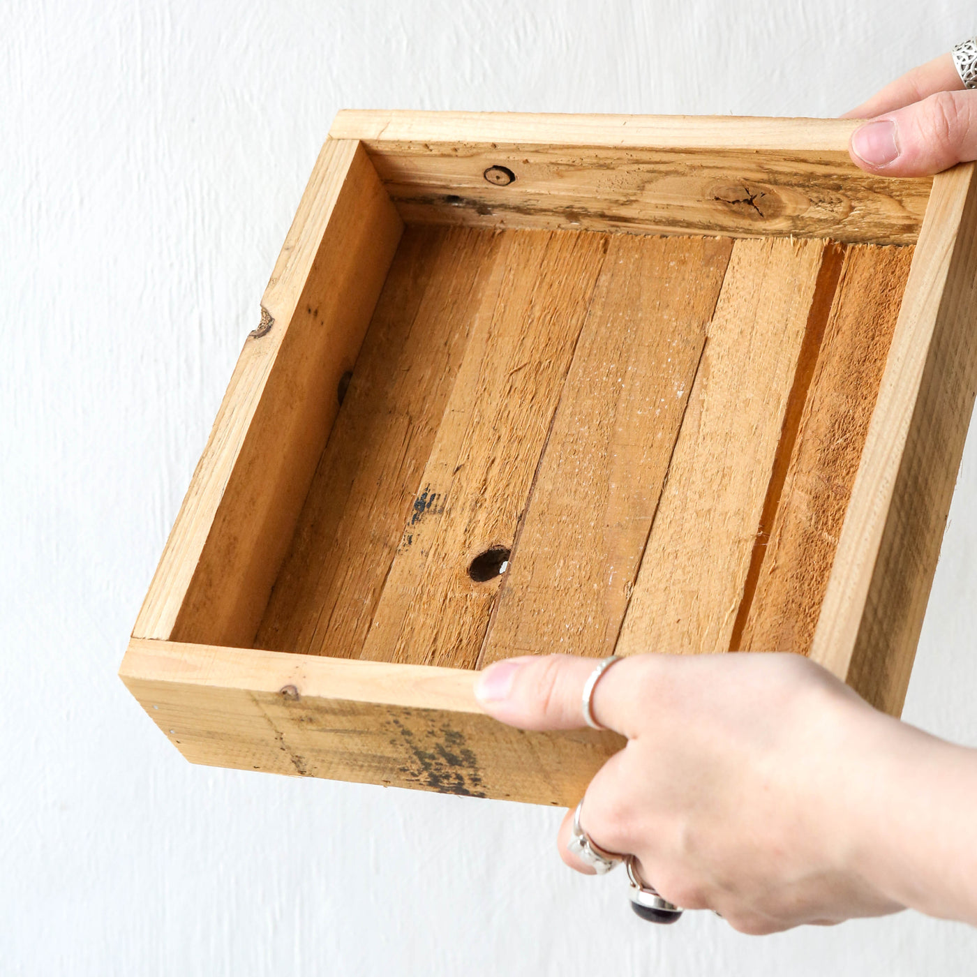 Recycled Wooden Box - Square