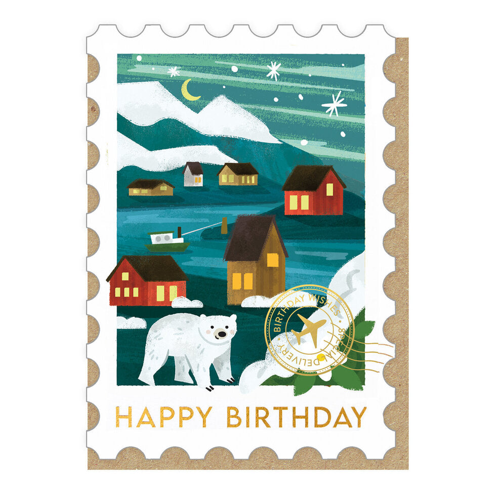 Northern Lights Stamp Card