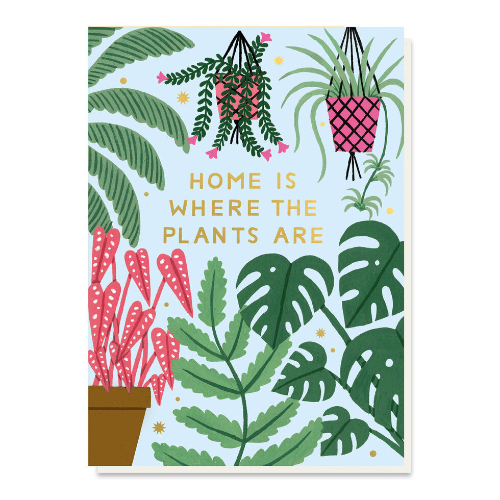 Home and House Plants Card