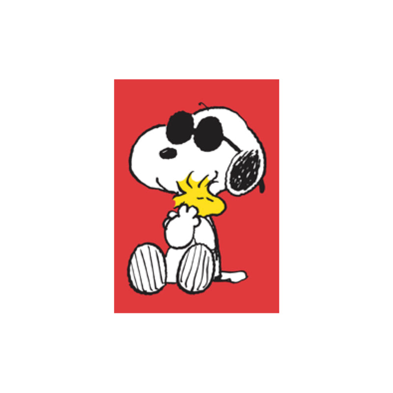 Snoopy Dog & Woodstock Hug Mini Card