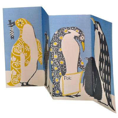 Penguins In Kimonos Concertina Card