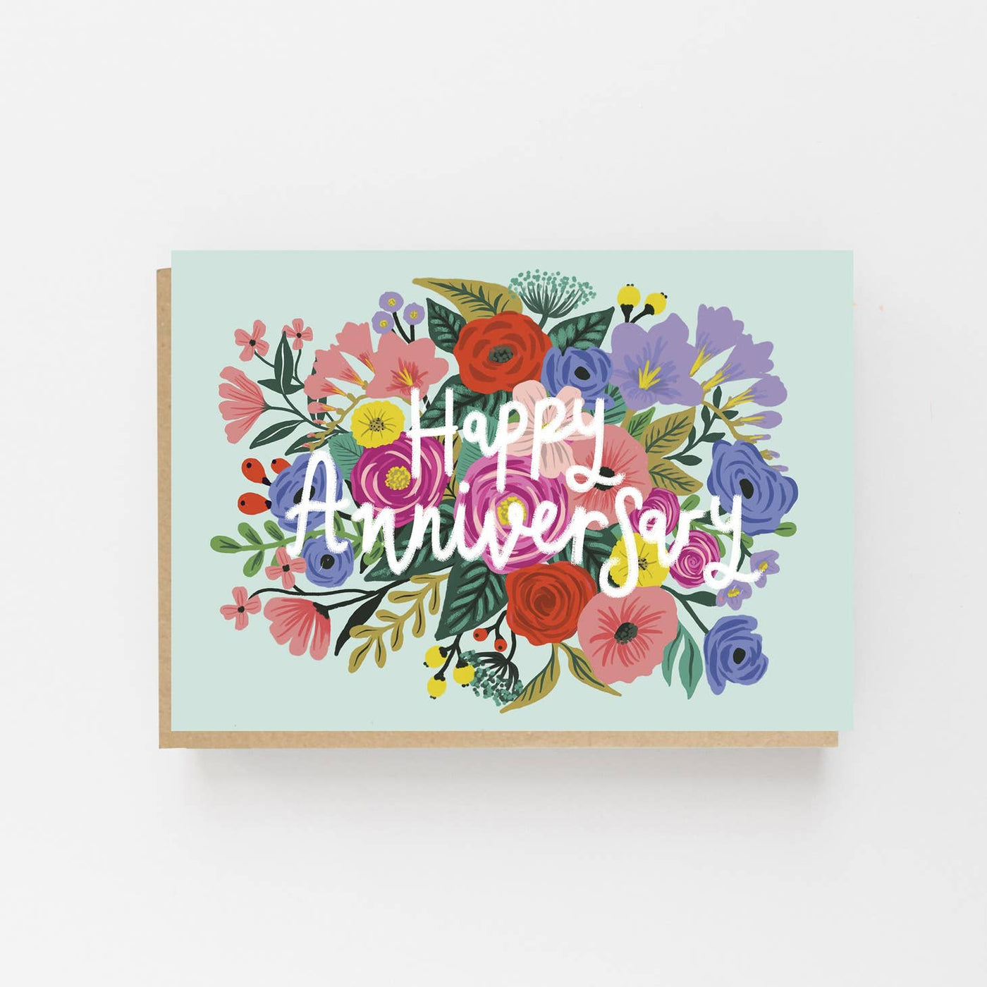 Bright Floral Happy Anniversary Card