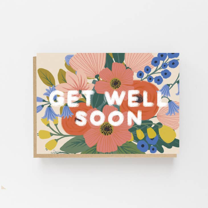 Colourful Blooms Get Well Soon Card