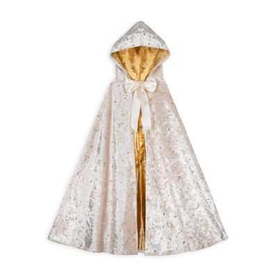 Crushed Velvet Hooded Celestial Fairy Dress Up Cloak