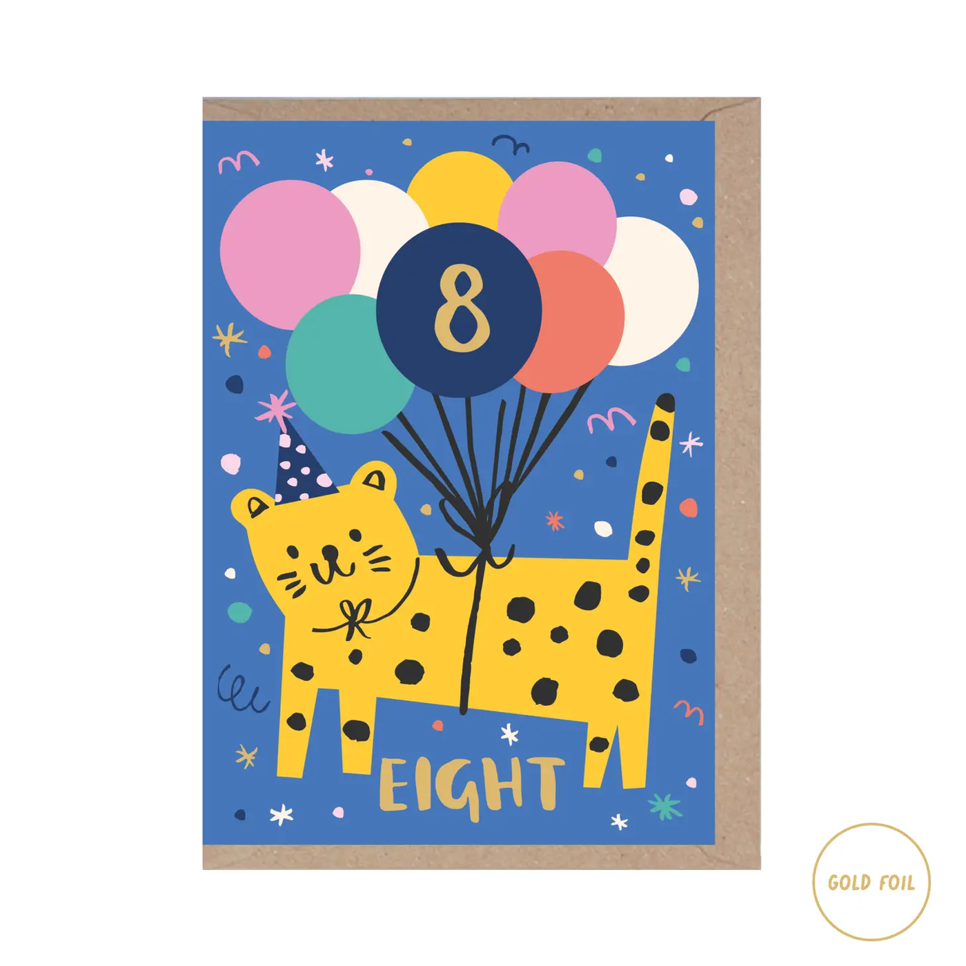 Eight Year Old Tiger Birthday Card - Age 8