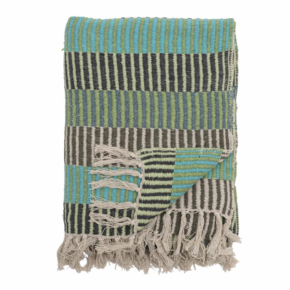 Isnel Blue Recycled Cotton Throw