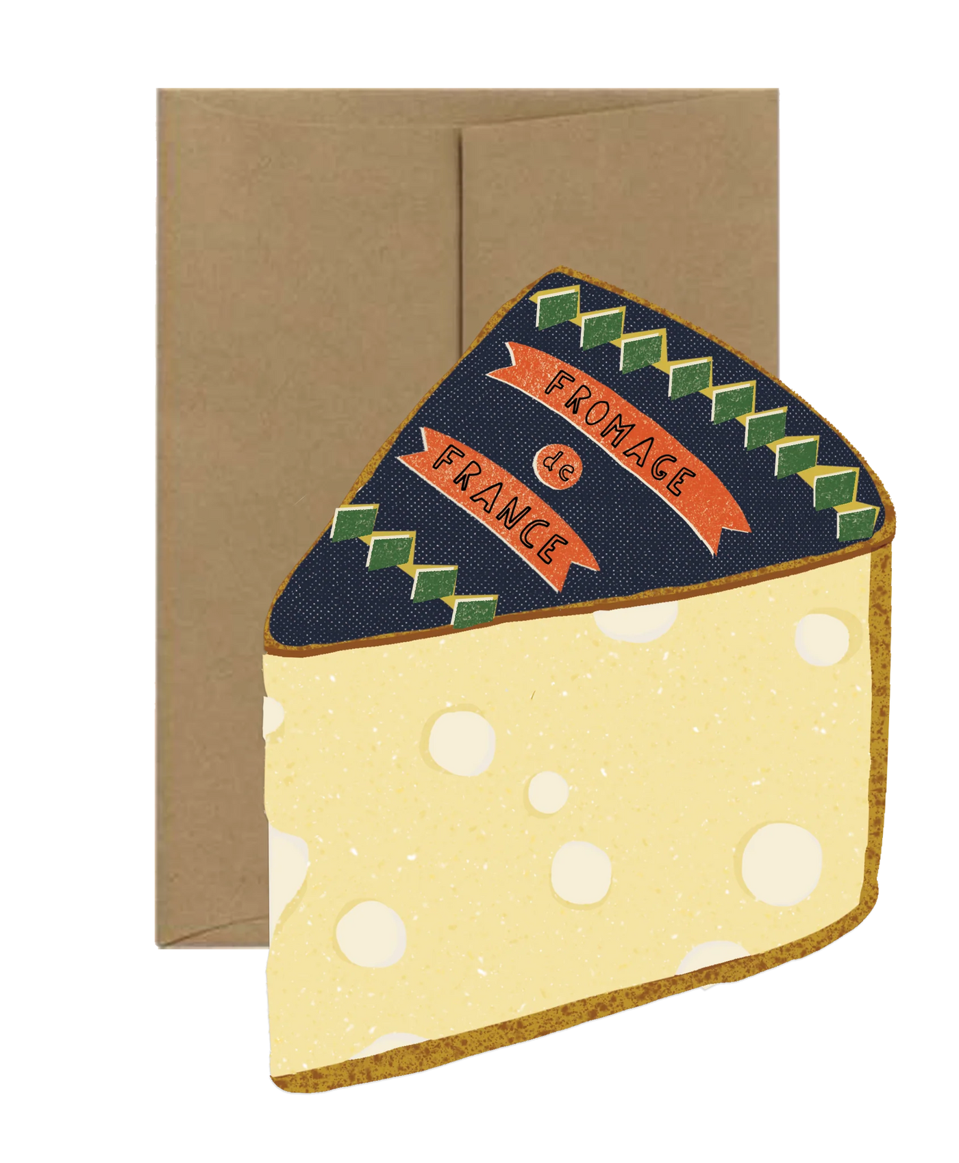French Cheese Die Cut Card