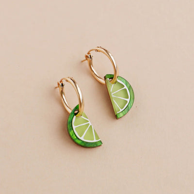 Mini Lime Slice Hoops
