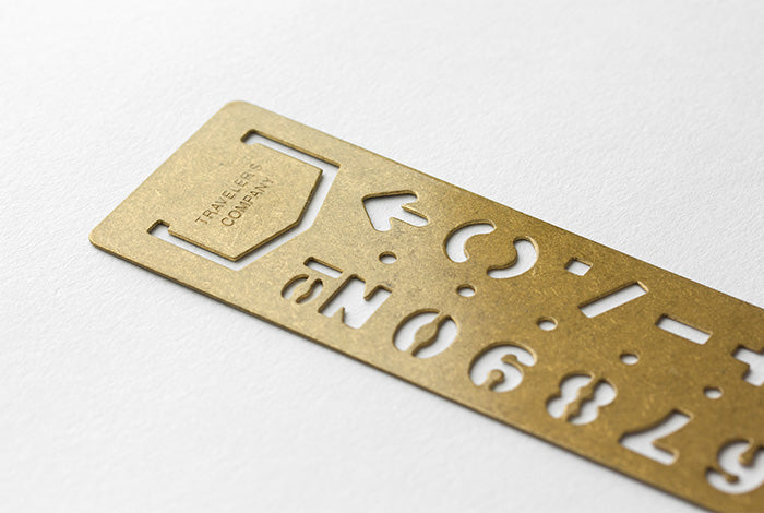 TRAVELER'S COMPANY BRASS Template Bookmark - Numbers