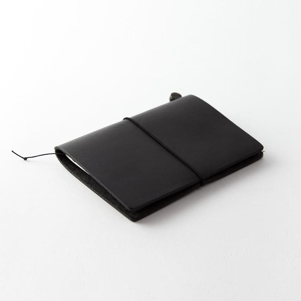 Passport Sized TRAVELER'S Notebook Starter Kit - Black Leather