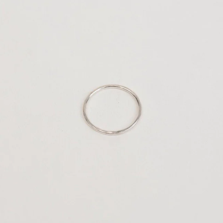 Plain Hammered Stacking Ring