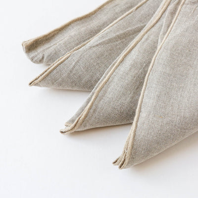 Set of Four Washed Linen Napkins - Natural