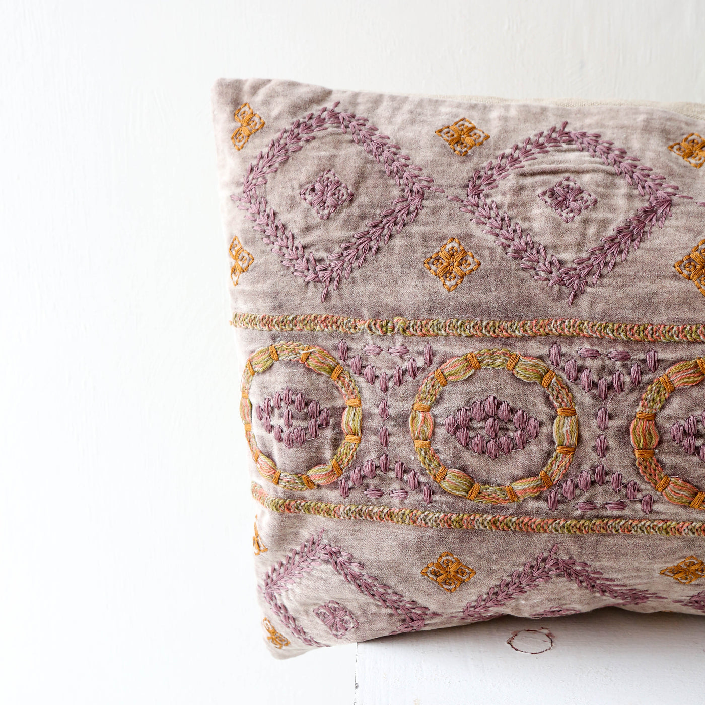 Felixia Embroidered Cotton Cushion