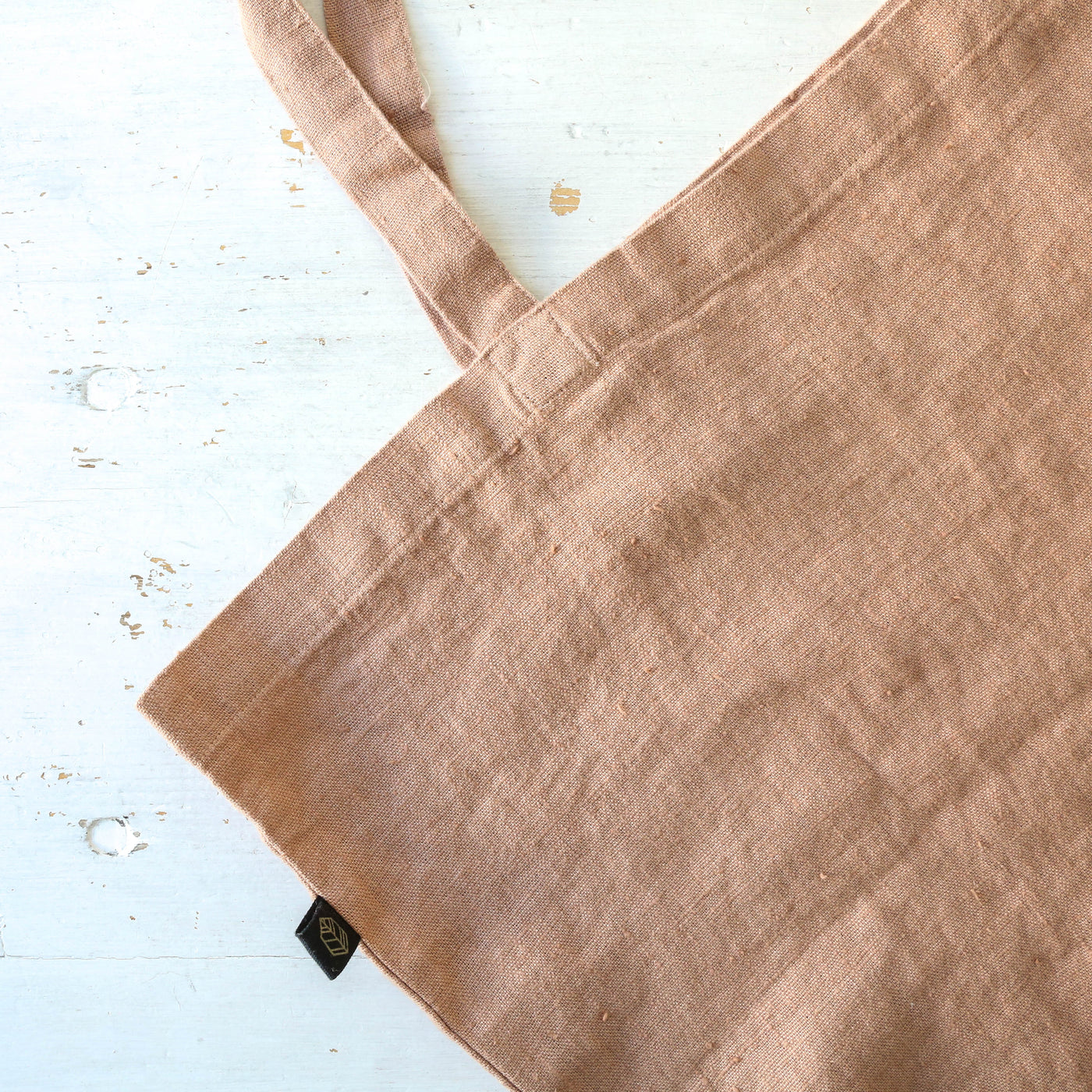 Washed Linen Sloppy Shoulder Bag - Pink