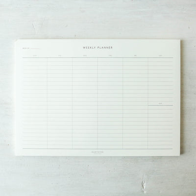 Weekly Desk Planner Pad - Lined