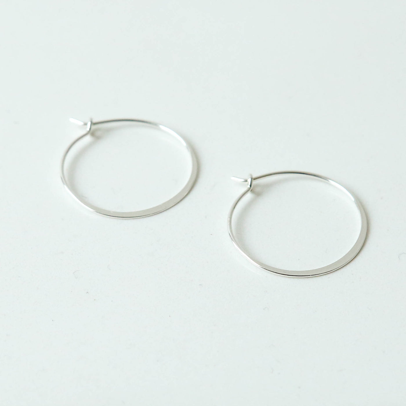 'Marianne'' Minimalist Silver Hoop Earrings