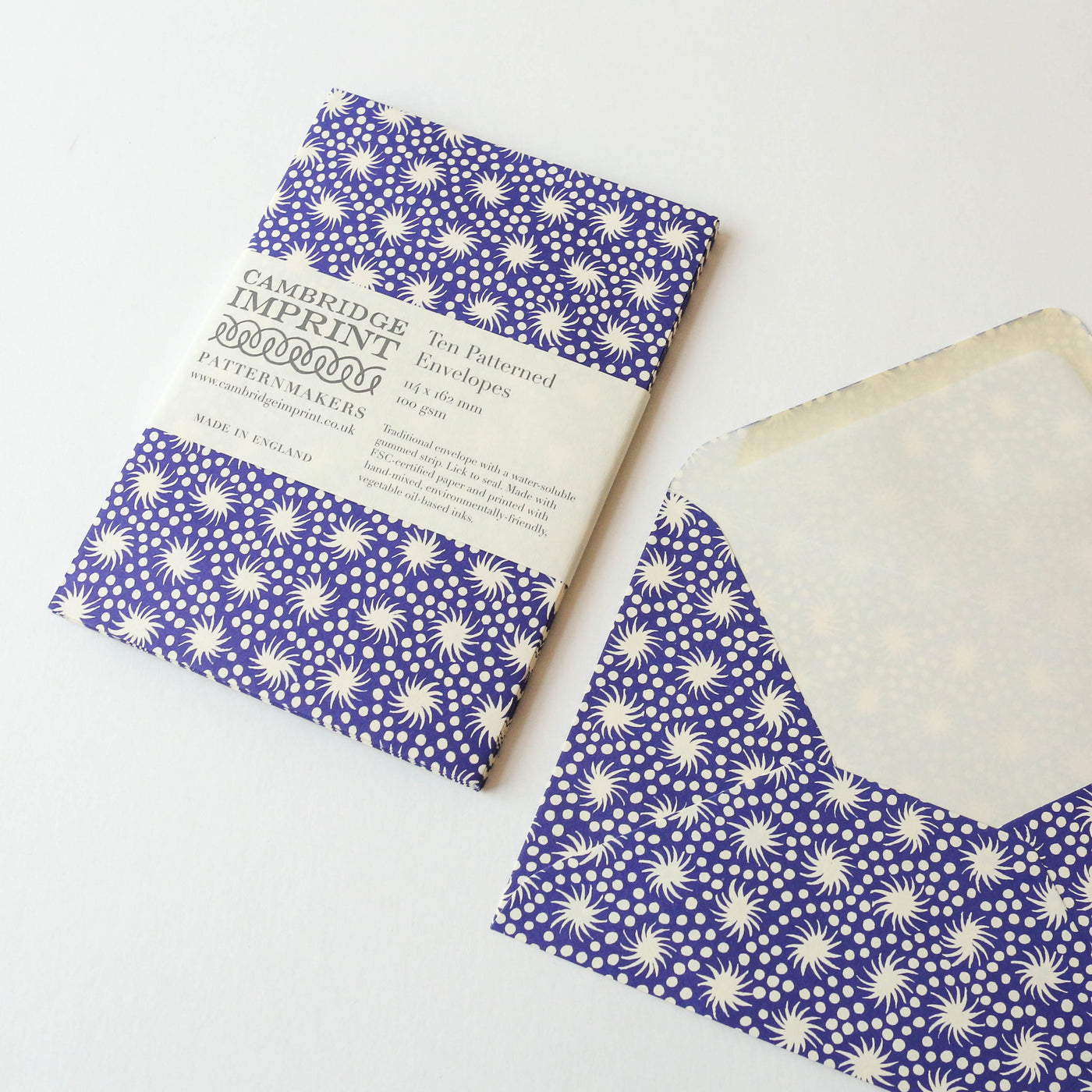 10 Cambridge Imprint Patterned Envelopes