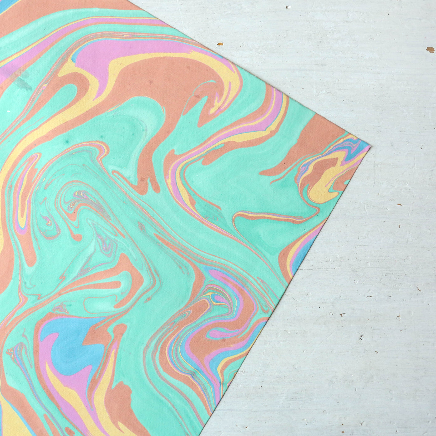 Hand Marbled Wrap - Pastel Punch