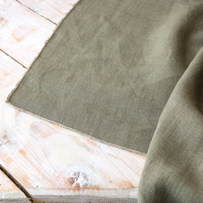 Washed Linen Tablecloth - Khaki 160 x 250 cm