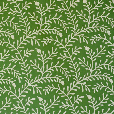 'Sprigs' in Pea Green Wrapping Paper
