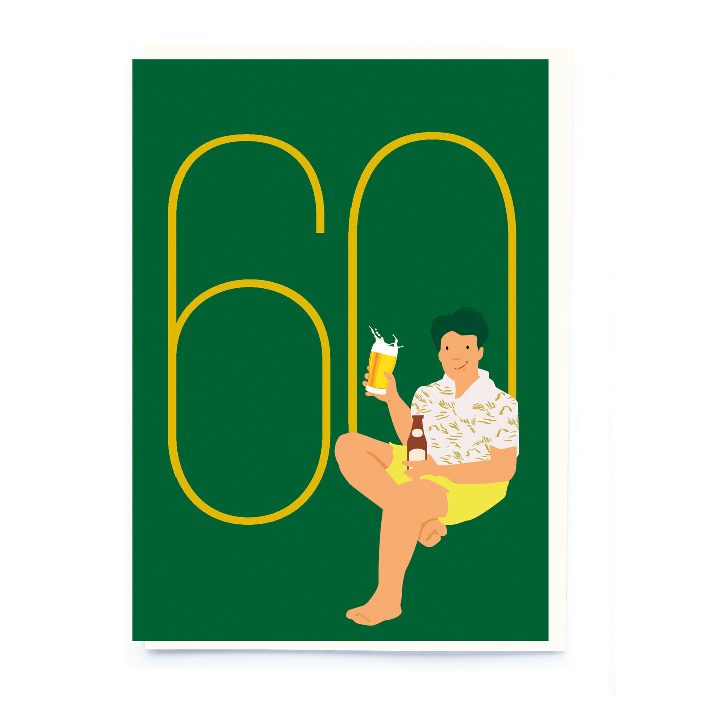 Men's Age 60 Birthday Greetings Card