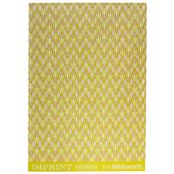 Calamine and Acid Yellow 'Threadwork' Wrapping Paper