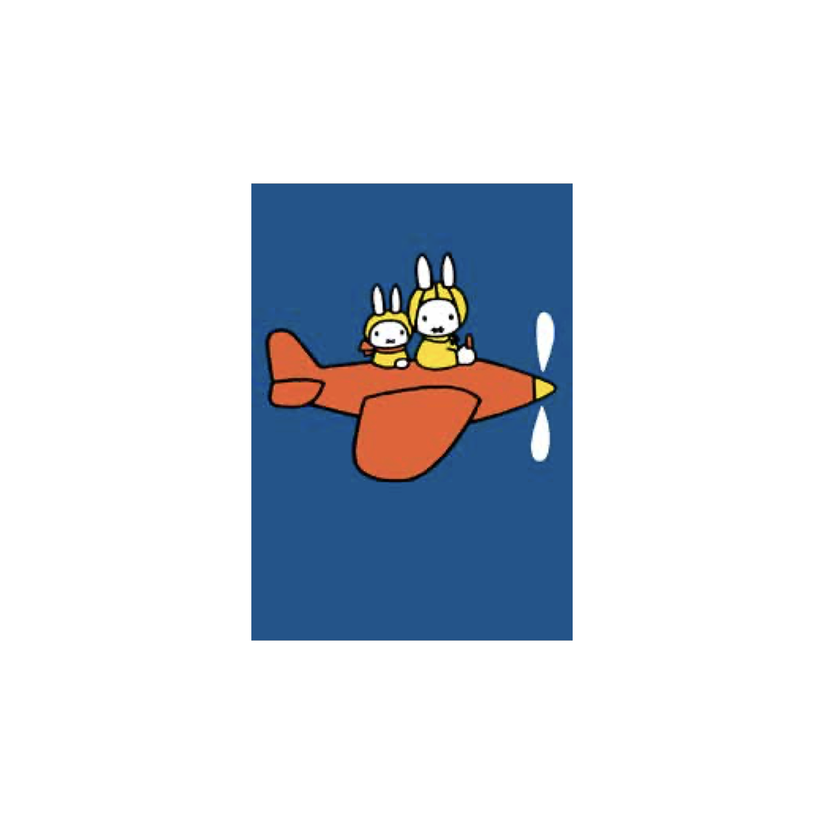 Miffy in a Plane Mini Card